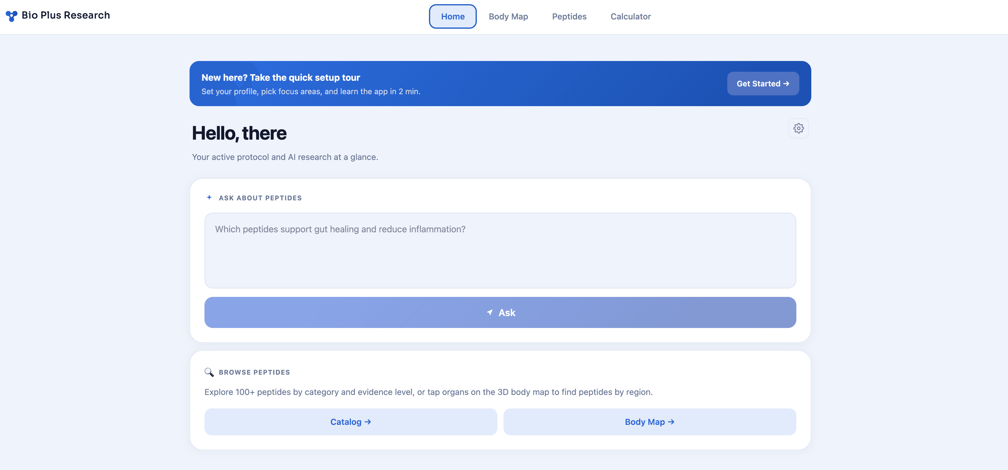 Bio Plus Research homepage screenshot